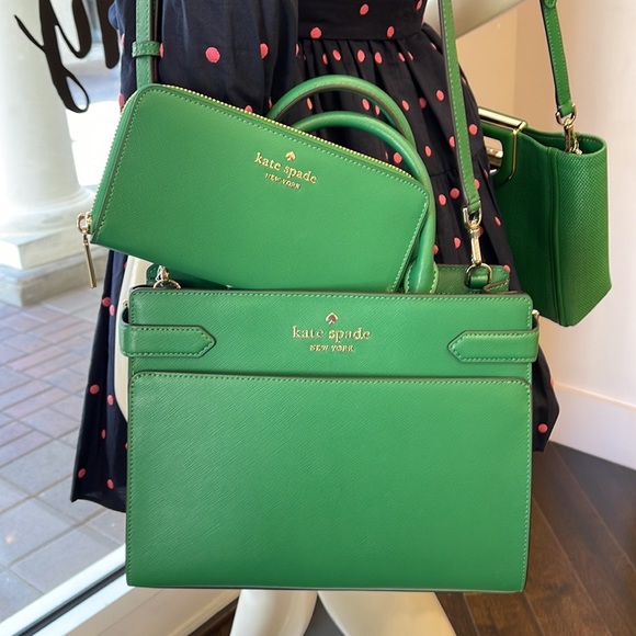 Kate Spade staci medium satchel
&
KSNY Staci Large Continental Wallet
Green Bean - Picture 15 of 16